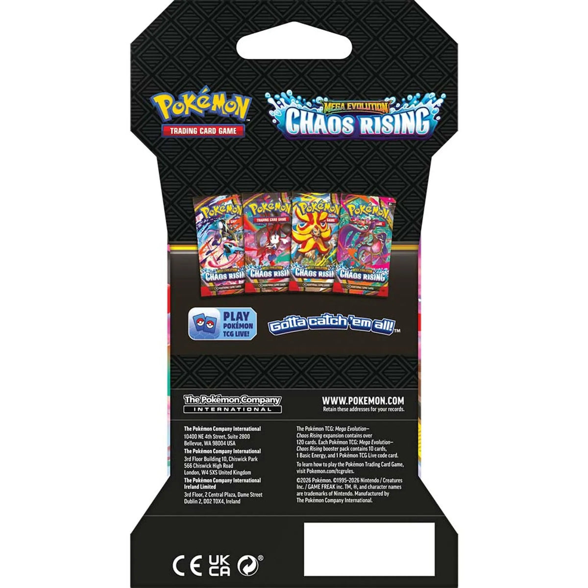 Pokémon TCG: Chaos Rising Sleeved Boosters en Inglés